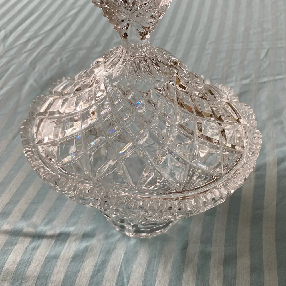 Marquis by Waterford dish with fan lid - Picture 2 of 11